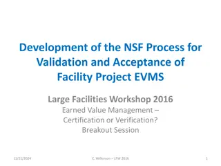 Development of NSF Process for Validation and Acceptance of EVMS: Insights and Recommendations