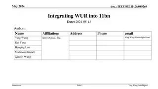 Integrating WUR into IEEE 802.11bn for Enhanced Network Efficiency