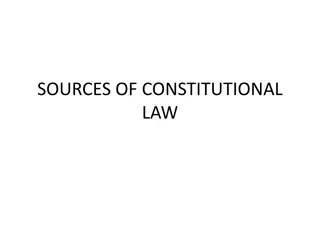 The Sources of Constitutional Law