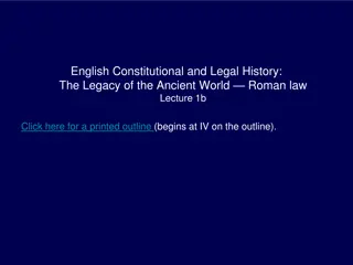 Evolution of Legal Systems: Roman and English Constitutional History