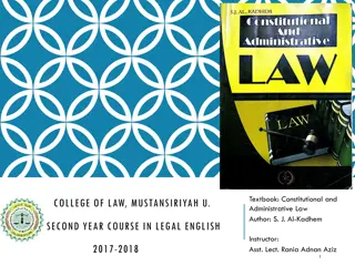 Constitutional and Administrative Law Course at College of Law, Mustansiriyah University