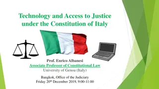 Technology and Access to Justice under the Constitution of Italy