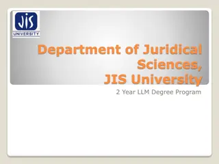 2-Year LLM Degree Program in Juridical Sciences at JIS University