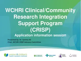 WCHRI CRISP Grant Program Information Session