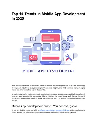 Top 10 Trends in Mobile App Development in 2025