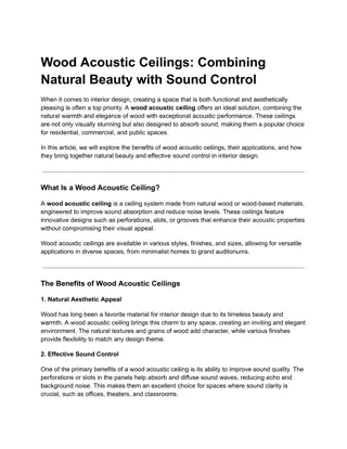 Wood Acoustic Ceilings_ Combining Natural Beauty with Sound Control