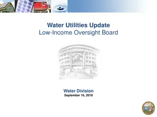 Water Utilities Update on Low-Income Oversight Board - September 16, 2019