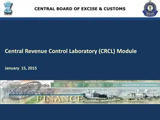 Central Board of Excise & Customs Revenue Control Laboratory Module Overview