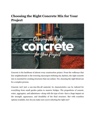 Choosing the Right Concrete Mix for Your Project_