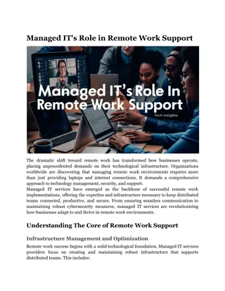 Managed IT's Role in Remote Work Support