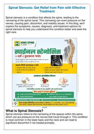 Spinal Stenosis - Hind Spine clinic