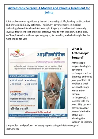 Arthroscopic Surgery - Shantilal Hospital