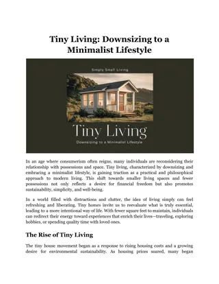 Tiny Living_ Downsizing to a Minimalist Lifestyle