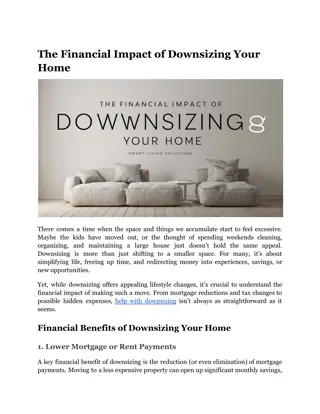 The Financial Impact of Downsizing Your Home