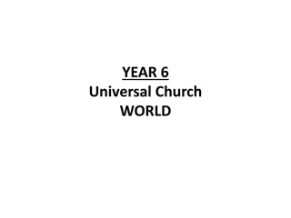 Year 6 Universal Church World: Christian Beliefs and Values