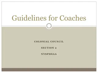 Guidelines for Coaches in NYSPHSAA Colonial Council Section 2