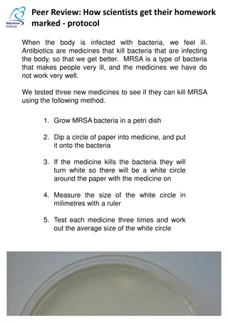 Peer Review: Testing New Medicines on MRSA Bacteria