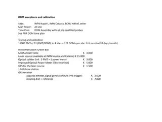 DOM Acceptance and Calibration Plan Overview