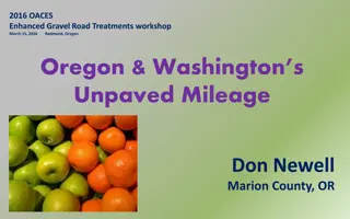 Analysis of Unpaved Mileage in Oregon and Washington