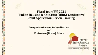 FY 2021 IHBG Competitive Grant Review Training Overview