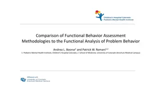 Comparison of Functional Behavior Assessment Methodologies