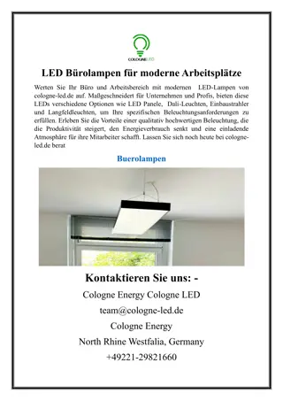 LED Bürolampen für moderne Arbeitsplätze