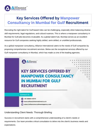 Key Services Offered by Manpower Consultancy in Mumbai for Gulf Recruitment