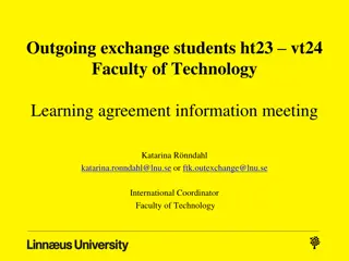 Guidelines for Learning Agreement and Exchange Students