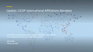 UCOP International Affiliations Mandate Overview