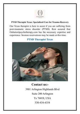 PTSD Therapist Texas Specialized Care for Trauma Recovery