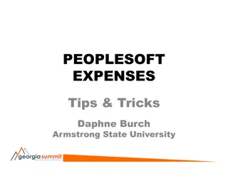 PeopleSoft Expenses Tips & Tricks