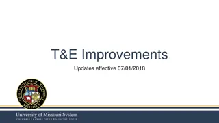 T&E Improvements Effective 07/01/2018