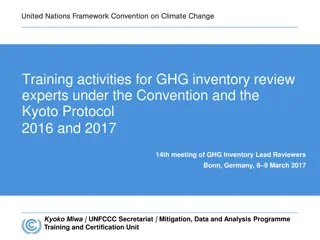 GHG Inventory Review Training Activities 2016-2017