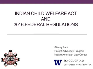 Overview of Indian Child Welfare Act and 2016 Federal Regulations