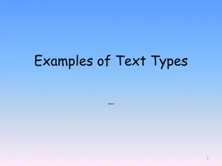 Examples of Different Text Types Explained