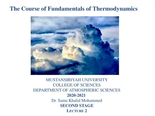 The Fundamentals of Thermodynamics in Atmospheric Sciences