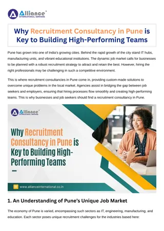 Why Recruitment Consultancy in Pune is Key to Building High-Performing Teams