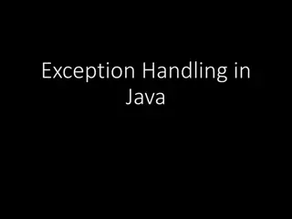 Exception Handling in Java