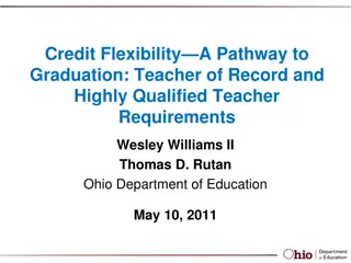 Credit Flexibility: A Pathway to Graduation Web Conference Series 2011