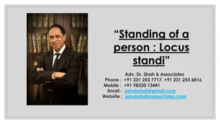 Locus Standi in Legal Litigation