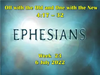 Transforming Lives: The Message of Ephesians 4:17-19