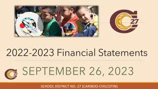 Financial Highlights of School District No. 27 (Cariboo-Chilcotin) for 2022-2023 Fiscal Year