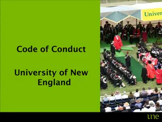 UNE Code of Conduct: Principles and Responsibilities