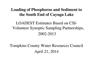 Estimation Methodology for Phosphorus and Sediment Loading in Cayuga Lake Watershed