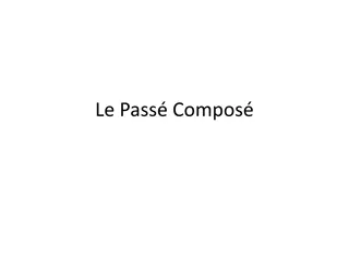 Mastering Le Passé Composé: French Verb Conjugation Guide