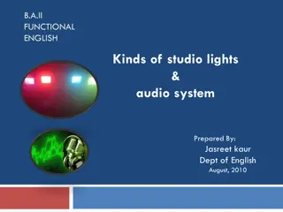 Studio Lights and Audio Systems for Effective Productions