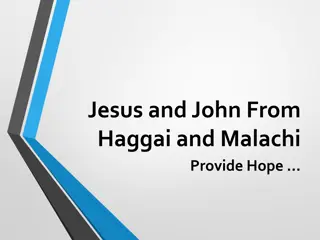 Hope and Restoration: Jesus and John Bringing Renewal from Haggai and Malachi