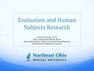 Understanding Research, Human Subjects, and Program Evaluation