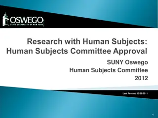 Guidelines and Procedures for Human Subjects Research at SUNY Oswego