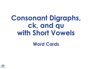 Consonant Digraphs with Short Vowels Word Cards